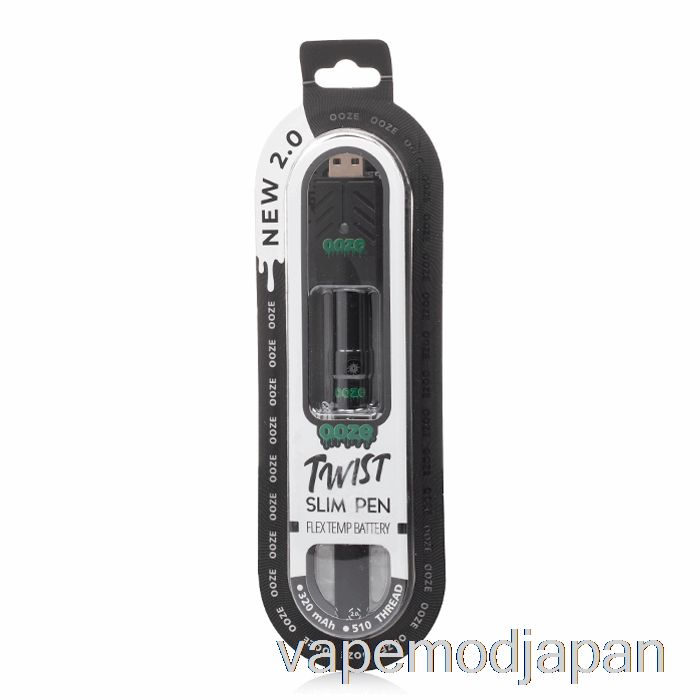 Vape Japan Ooze スリム ツイスト ペン 2.0 フレックス テンプ バッテリー パンサー ブラック